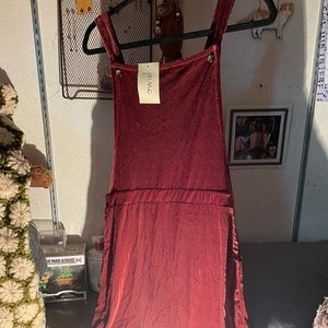 Maroon overall dress XL